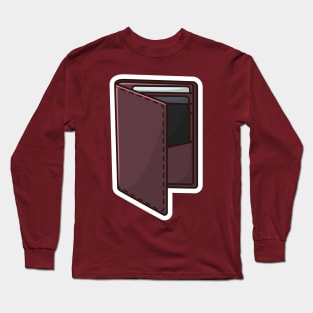 Wallet with Debit Card and Money Hacking Sticker vector illustration. Technology icon concept. Modern sticker design wallet icon logo. Long Sleeve T-Shirt